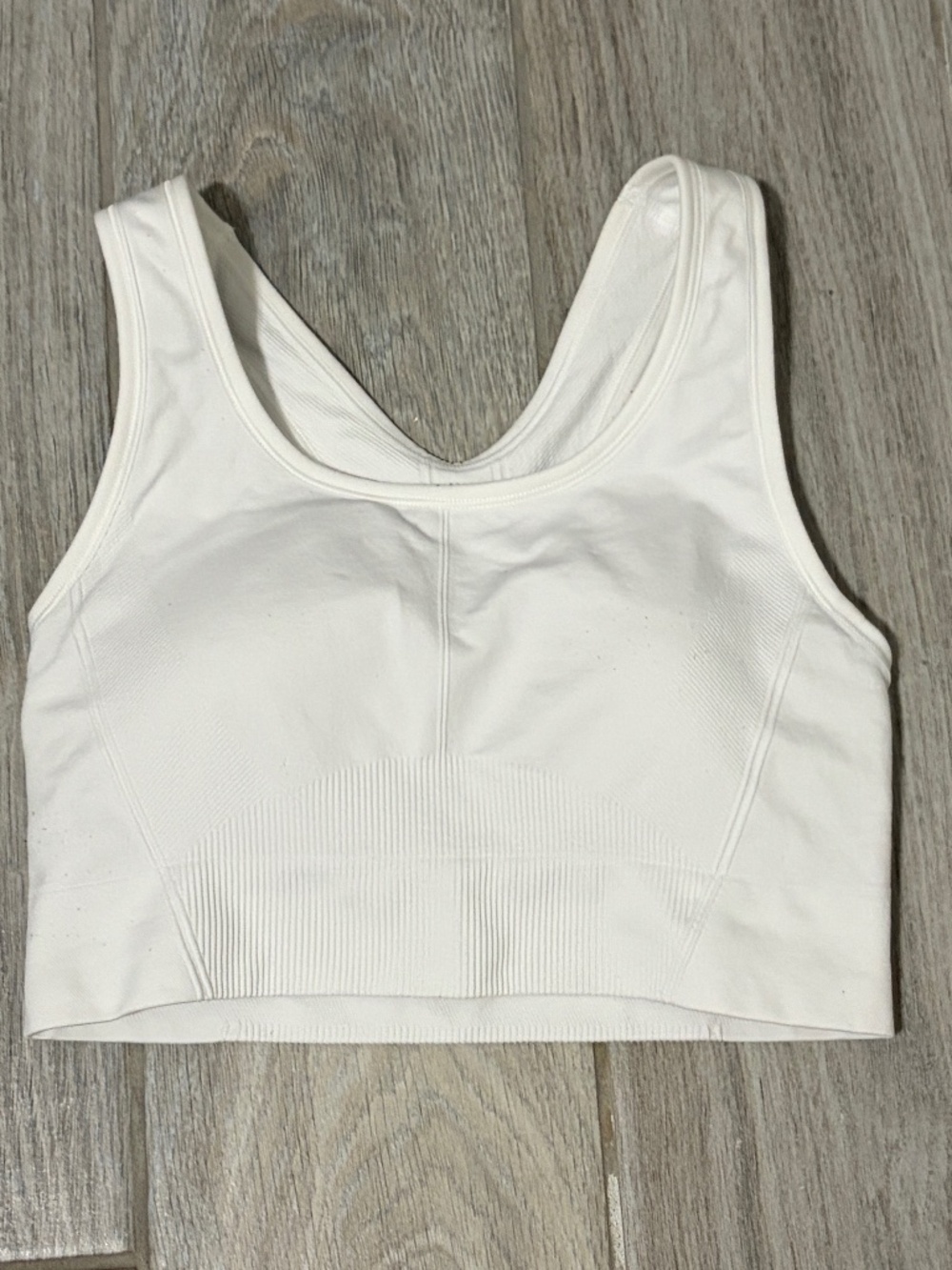 LIKE NEW! Women's All in Motion White Racerback Sports Bra - MEDIUM